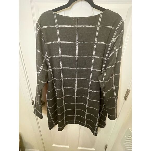 CJ Banks shirt tunic dress 2X grey - Picture 2 of 6
